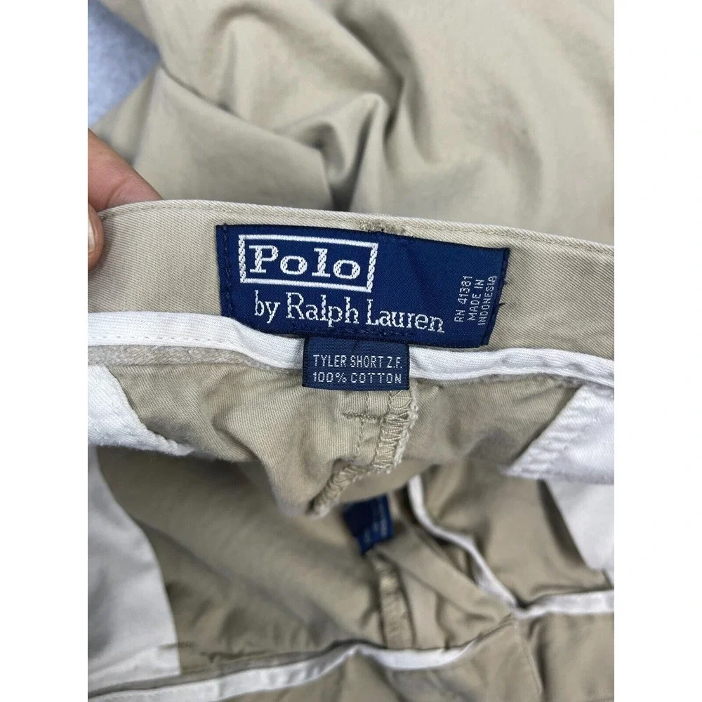 Polo Ralph‎ Lauren Tyler Shorts Men's 36 Khaki Brown Chino Preppy Casual
